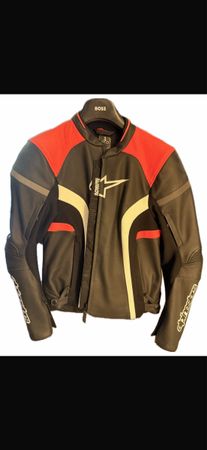 Veste moto Alpinestars en cuir – Homologuée AAA – Taille 44 