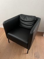 Sessel schwarz Kunstleder 