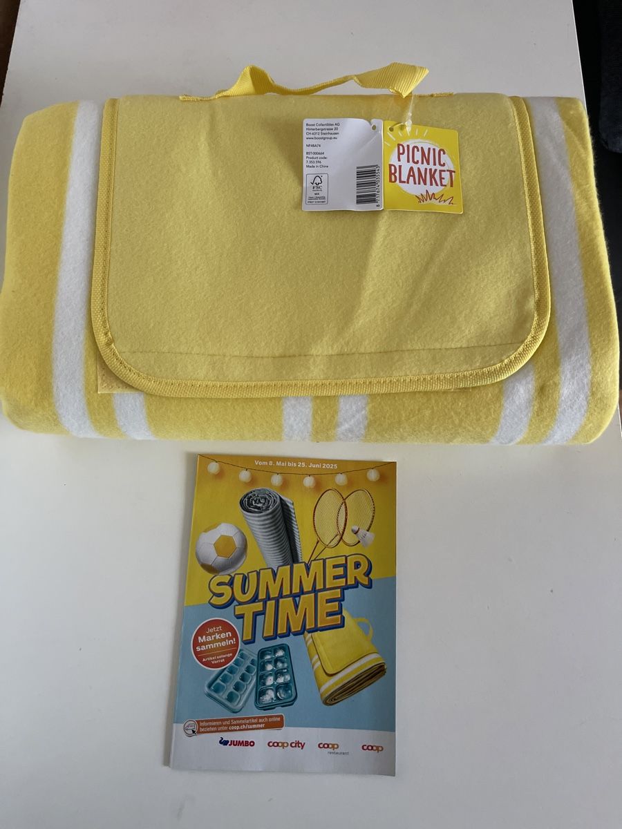 Coop Sammelmarken & -punkte: Coop Summer Time-Picknickdecke 140x180cm. – Neu und originalverpackt aus Gelterkinden von cobra0110