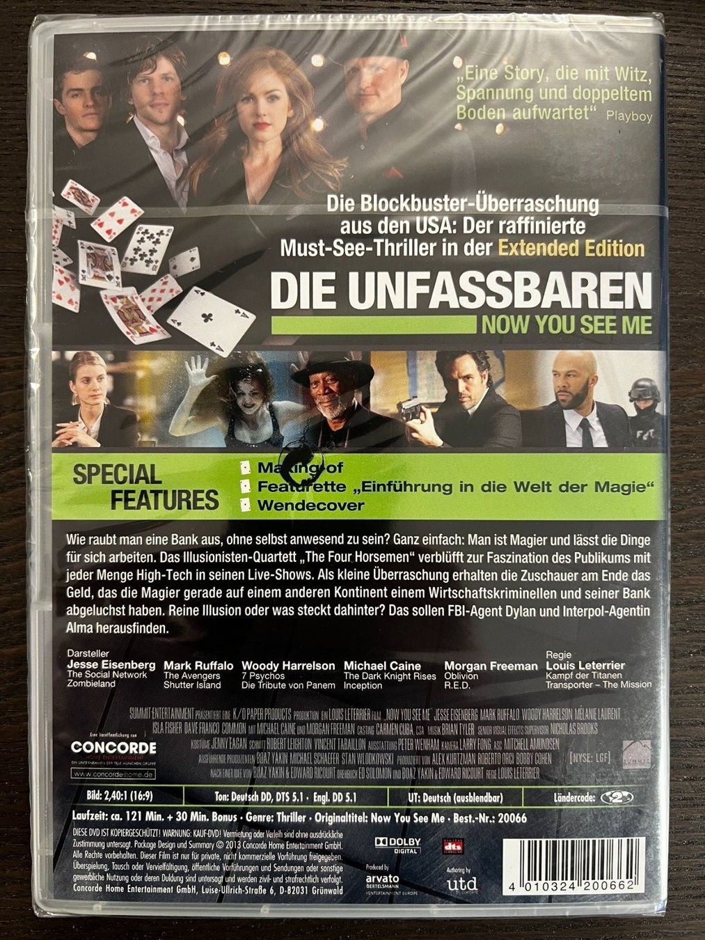 Tutti i DVDs: Die Unfassbaren - Now You See Me – Nuovo e nell'imballaggio originale da Zürich venduto da FilmFreunde 1