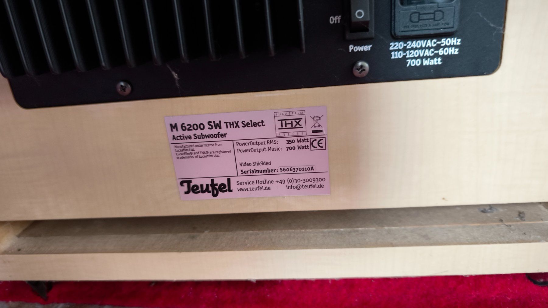 Teufel Casse acustiche: Teufel Subwoofer M 6200 SW THX Select 700watt+Fernsteuerung – Usato da adliswil venduto da Mars888 1