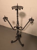Boden-Kerzenständer Schmiedeisen, 3 fach, Höhe 87 cm