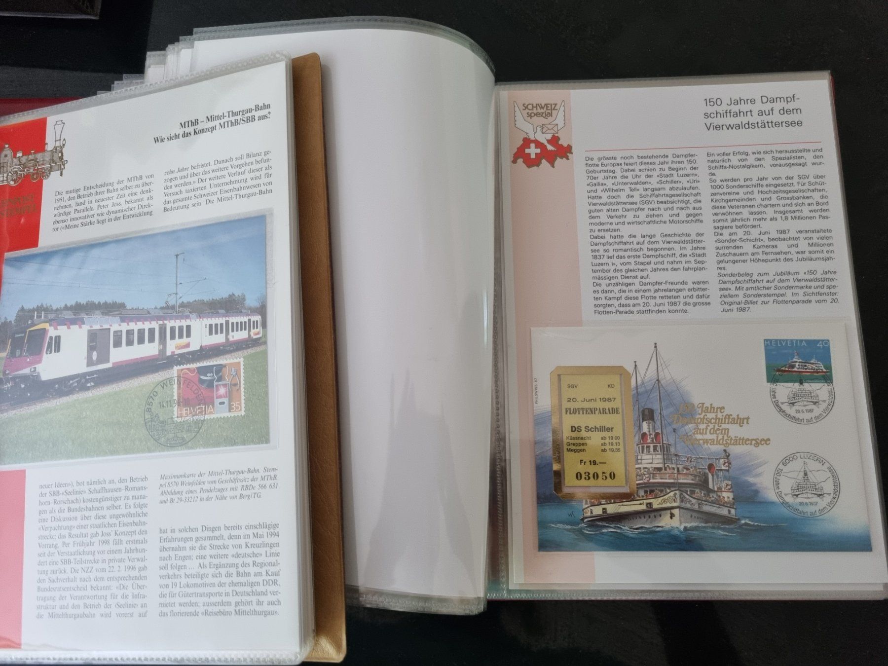 Tutti i francobolli: 2 Luxusalben "Schweiz Spezial" + CH Bahnpost Stempel – Usato da Gümligen venduto da Geniusbuy 7