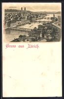 Litho Zürich, Panoramablick auf die Sta