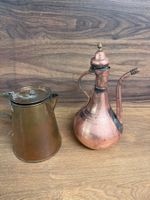 Alte Kaffeekanne & orientalische Giesskanne aus Kupfer