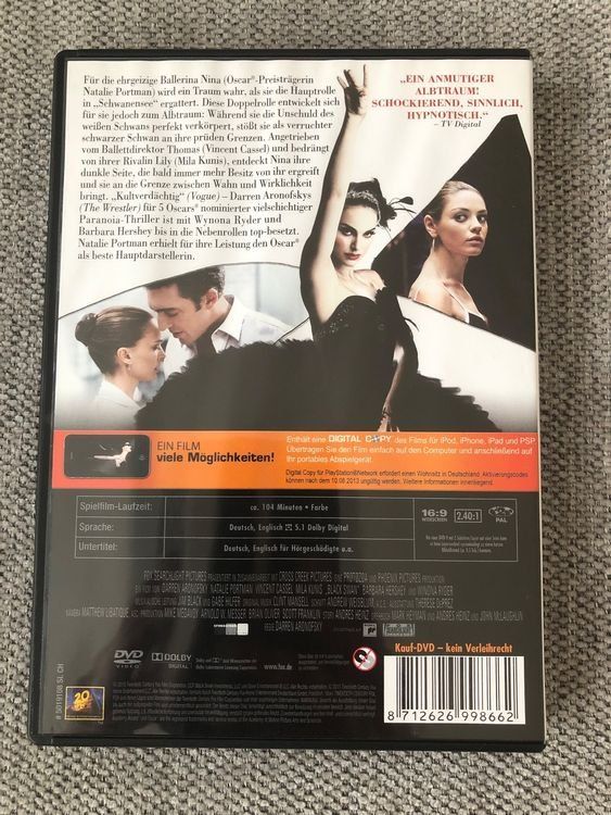 Tutti i DVDs: BLACK SWAN – Usato da Zollikofen venduto da jde_72zf 1
