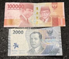 Indonesische Rupiah 100.000 und 2.000 2016