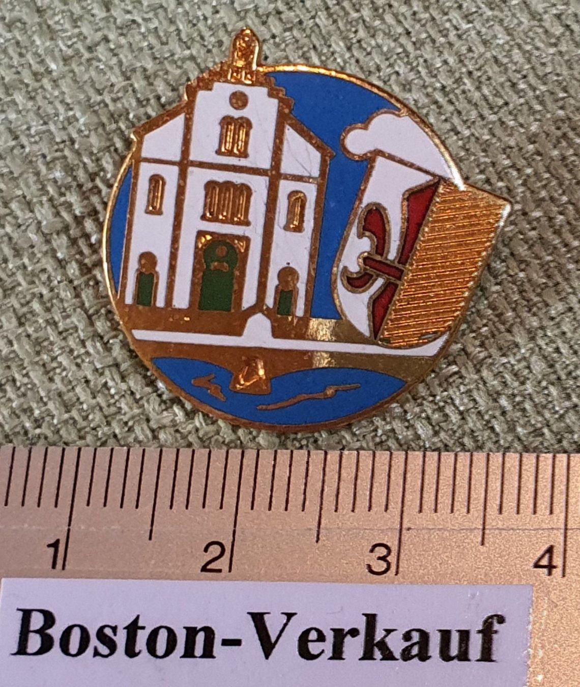 Giocattoli: D806 - Kirche Fluss Brücke Wappen Pfadi? – Usato da Reinach BL venduto da Boston-Verkauf 1