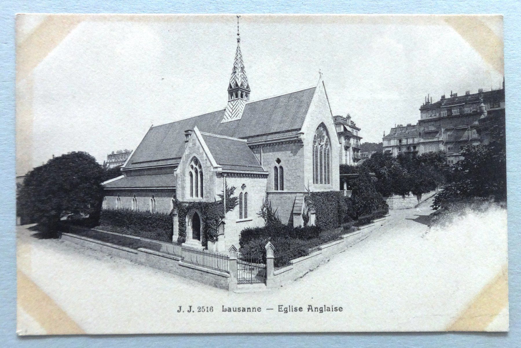 Cartoline postali: Lausanne - Eglise Anglaise – Difettoso da Fétigny venduto da Billy2miny