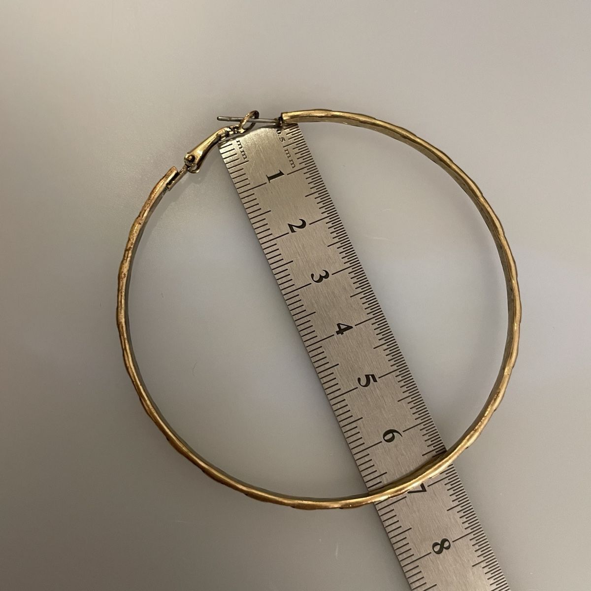 Orecchini pendenti & Orecchini a lobo: Creolen, Ohrringe, gold, 7cm, Modeschmuck, gemustert – Nuovo (secondo la descrizione) da Bellach venduto da Lapislazuli_blues 4