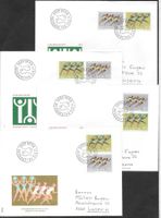 4 FDC Serie Z42 - Z45 Jugend und Sport ET Bern 11.3.1971