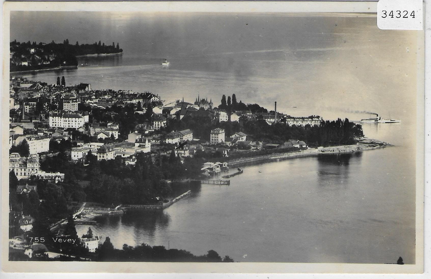 Cartoline postali: Vevey - Vue generale – Usato da Ettingen venduto da Kartenplanet