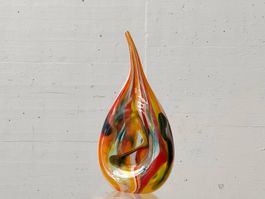 Mdina Glas Skulpturale Studio Glas Vase / Schale, Malta 70er