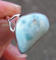 ♥ RING / LARIMAR - ATLANTIS STEIN / GROSSE 52,5 ♥