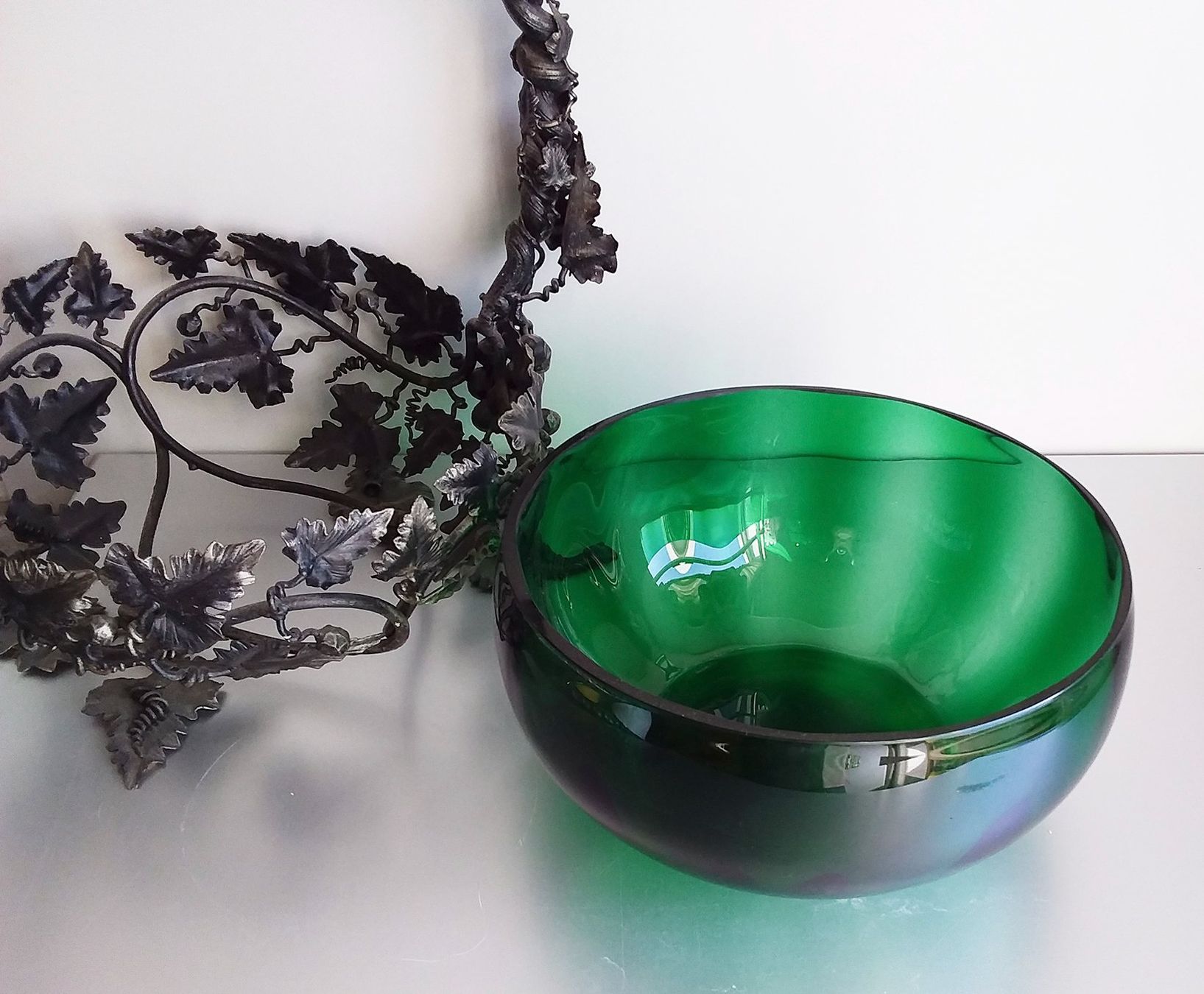 Schalen: Raro e bel centrotavola in ferro battuto e vetro – Neu (gemäss Beschreibung) aus Lugano von Maurizio_Collector 8
