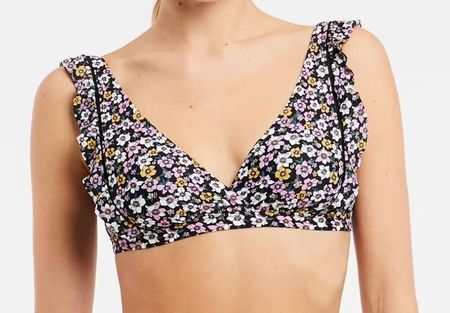 Damenbikinioberteil Grösse S 36B Protest Blumen Triangel