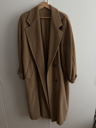 Max Mara Mantel aus Schurwolle beige Grösse 38 gebraucht