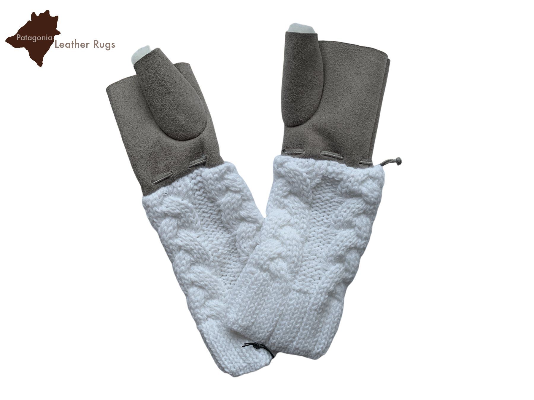 Guanti & manicotti: Halbfinger- Handschuhe Fäustlinge aus Schaffell – Nuovo e nell'imballaggio originale da Arbedo venduto da patagonialeatherrugs 6