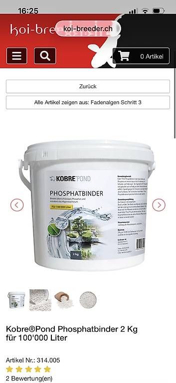 Sonstiges Fahrzeugzubehör: Kobre Pond Phosphatbinder – Gebraucht aus Hinteregg von fbu02