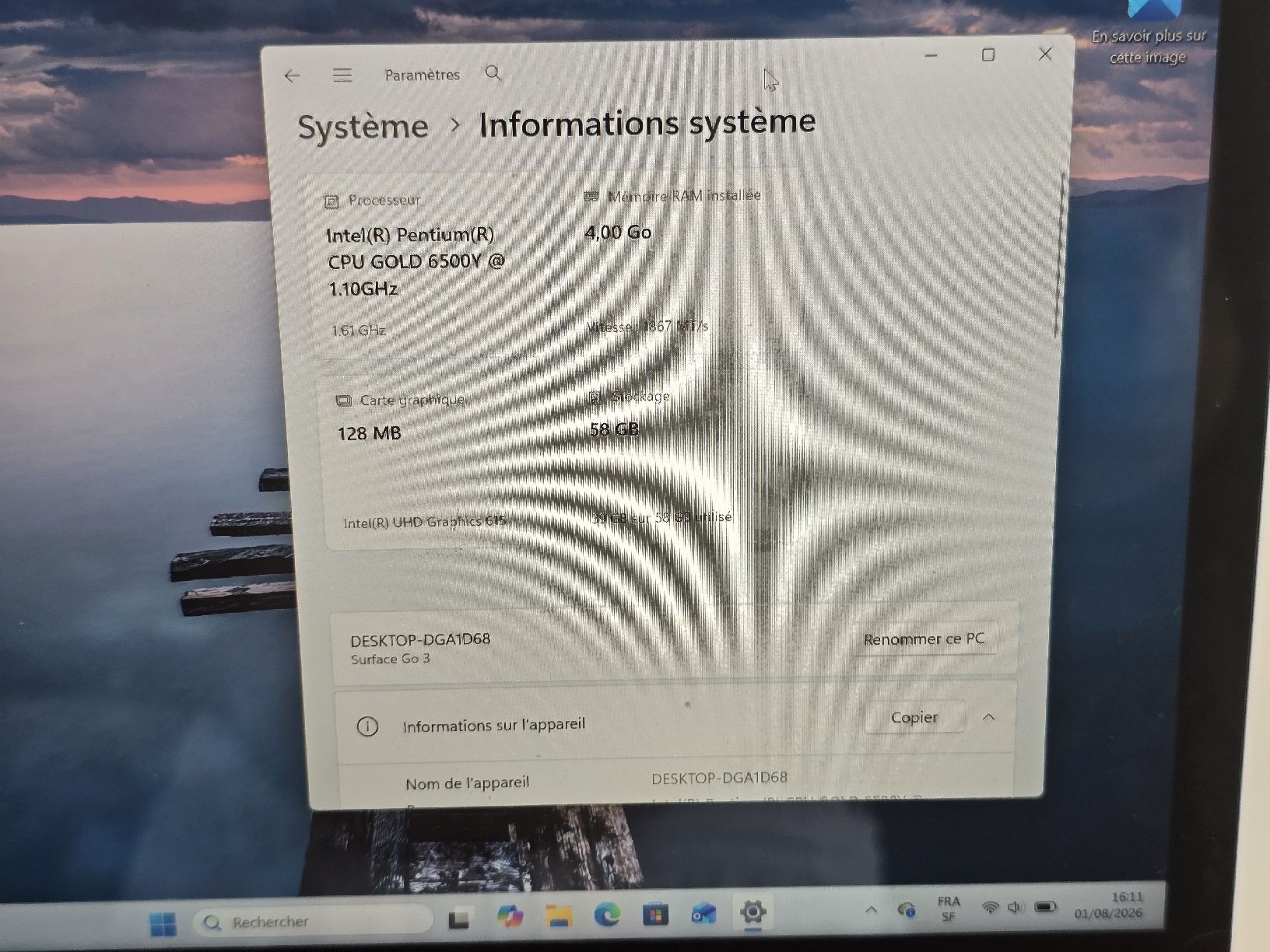 Microsoft Tablettes PC: Microsoft Surface Go 3 64GB – D'occasion à Le Mouret par Lapinou 2