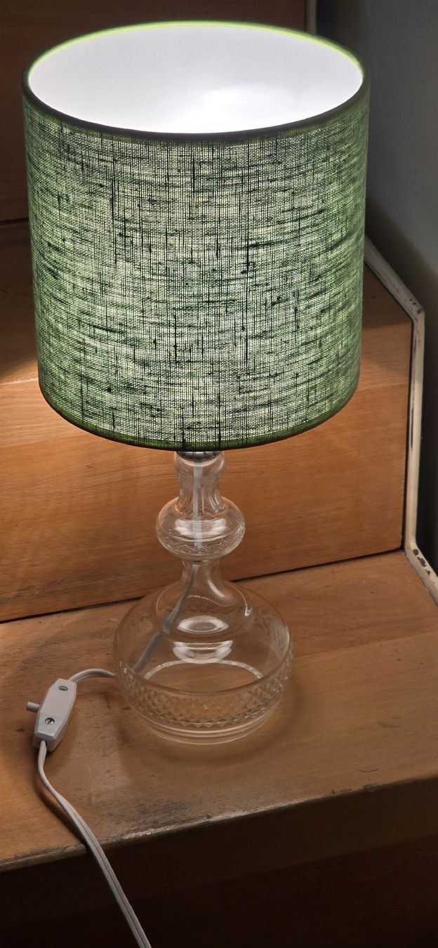 Lampes: Elegante Glaslampe mit grünem Schirm – D'occasion à Basel par Jcva 2