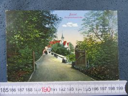 BASEL 1922 MARGARETHENKIRCHE FUSSWEG BS AK
