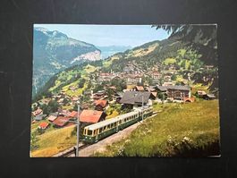 AK 1977 Wengen mit Bahn gelaufen (G3580)