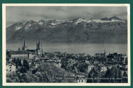 Lausanne, Vue générale, la Cathédrale, ungelaufen, ca. 1920