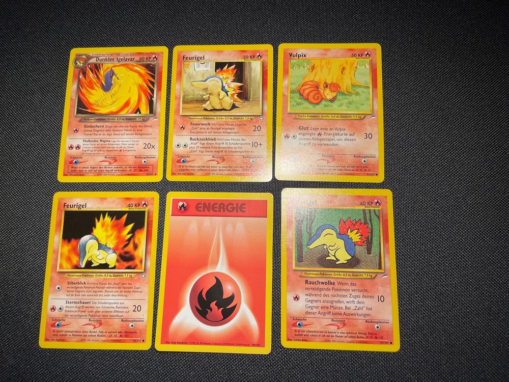 Pokemon Neo dunkles Igelavar vulpix feurigel wotc lot E10 (Gebraucht ...