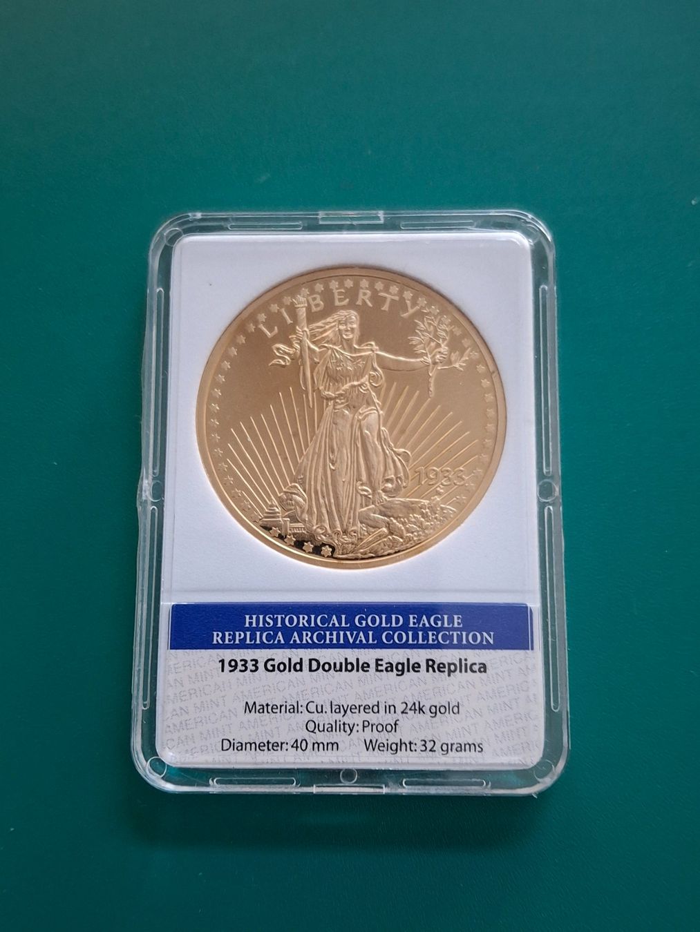 Alle Münzen: 1933 Gold Double Eagle Replica – Gebraucht aus Bern von maximus365
