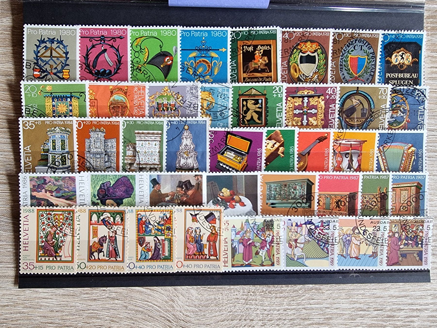 Tutti i francobolli: PP-Satzlot 1980 - 1989 - Kat. 65.00! – Usato da Buchen venduto da Jonny58