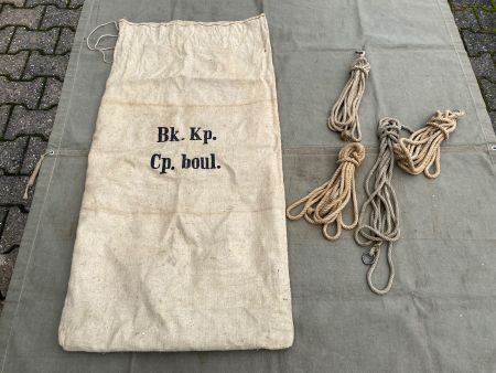 Schweizer Militär Jutesack 1943 mit 4 Hanfseilen