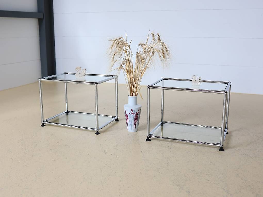 USM Tavoli: USM Haller Beistelltische aus Glas – Usato da Meinisberg venduto da atelier_TILIJA 9