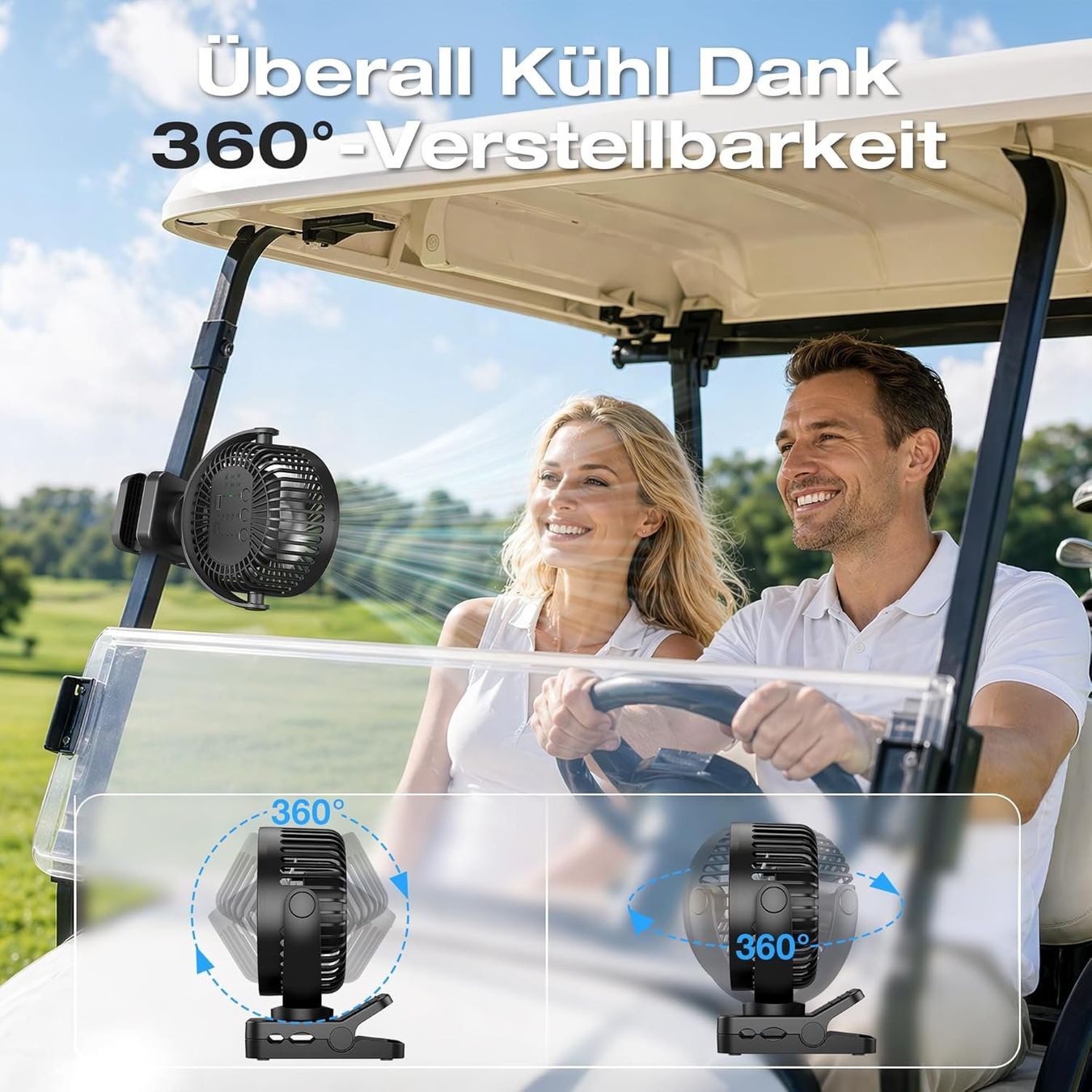 Ventilatori: USB Tischventilator Akku 12000 mAh Clip Magnet Timer – Nuovo e nell'imballaggio originale da Suhr venduto da SchnapperCH 6