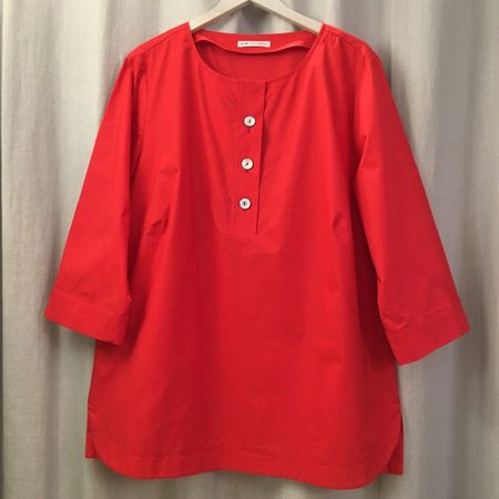 B.M. Company 3/4 Arm Schlupf Bluse BW rot, CH Gr 46