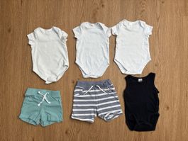 Sommerkleiderpaket Grösse 62 (Bodys & kurze Hosen)