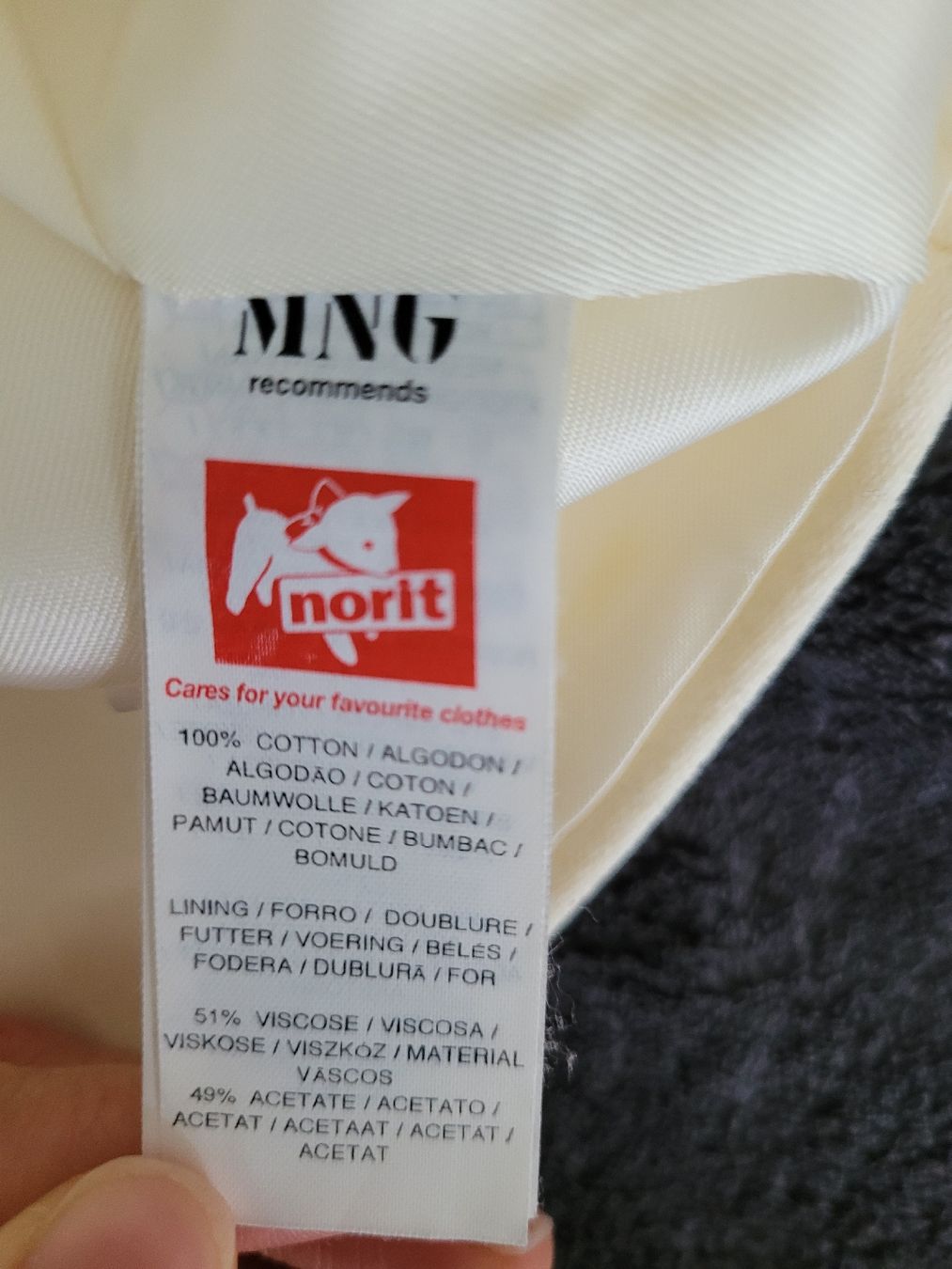 Mango Cappotti: Mango Damen Herbst Mantel, creme weiss, Grösse S – Usato da Winterthur venduto da Netta777 3