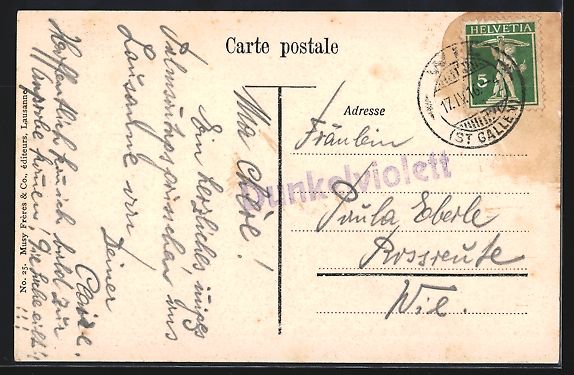 Cartoline postali: AK Lausanne, Teilansicht mit Kirche – Usato da Berlin venduto da bartko-reher 1