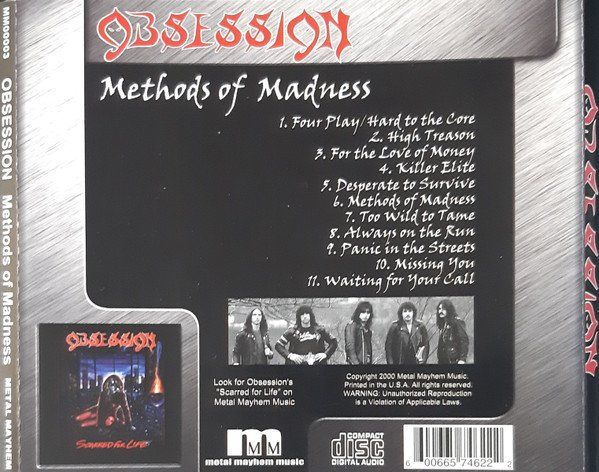 CDs: Obsession – Methods Of Madness - Vergriffen! - b – D'occasion à Brittnau par Zibu 1
