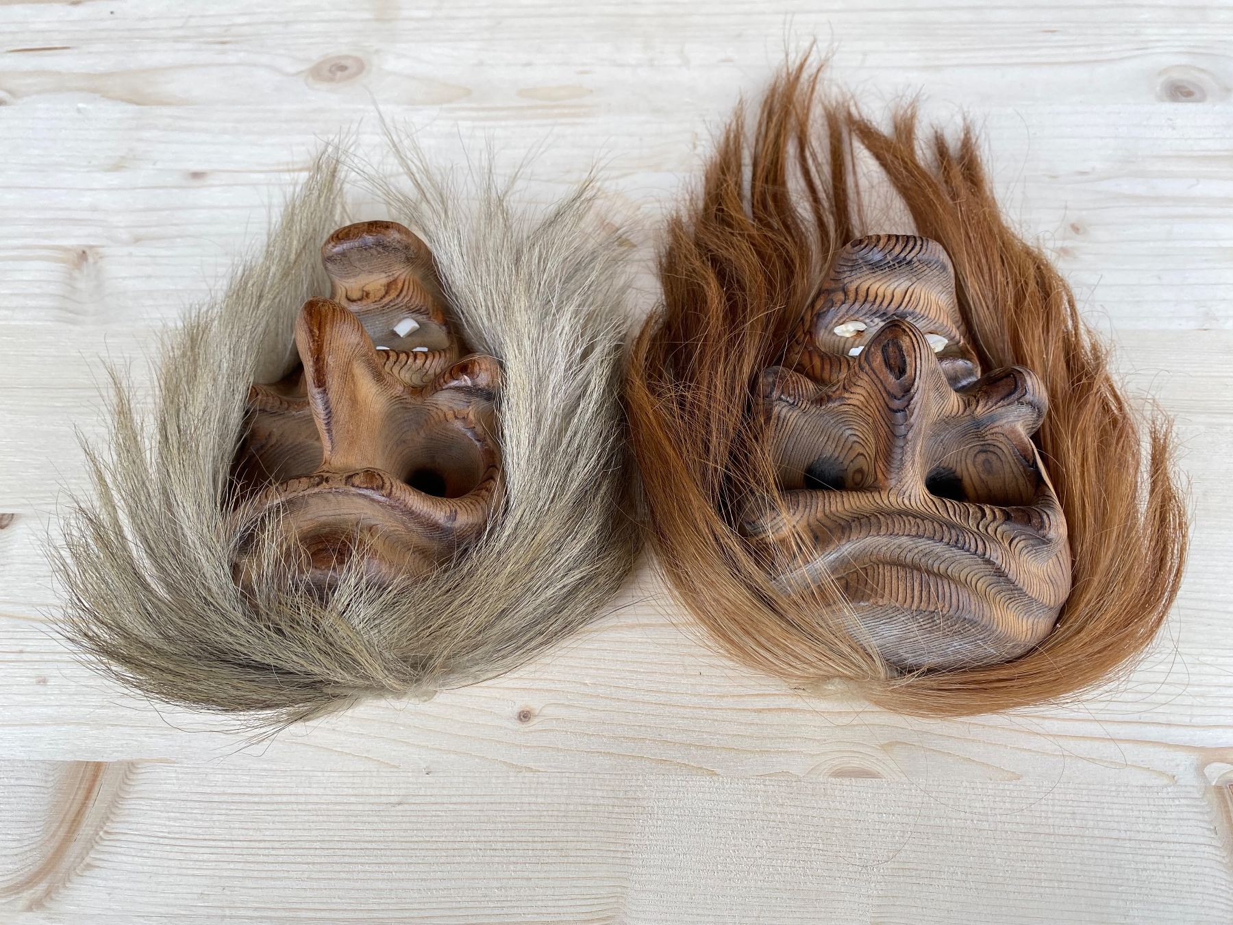Sonstige Antiquitäten & Kunst: 2 sehr schöne alte Walliser Holzmasken – Gebraucht aus Feldbach von Olive1 6