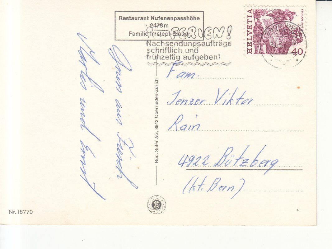 Cartoline postali: 9 Schweizerpässe 1982 – Usato da Bürglen TG venduto da StampGraf 1