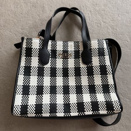 Guess black & white tote bag 