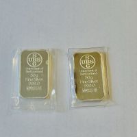 2x50 Gramm Feinsilber 999, UBS