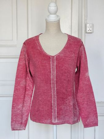 Pink Rosa Wollpullover Ananke Gr. L