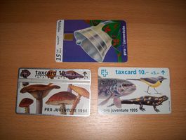 Taxcards PTT Pro Juventute  3 Stk.