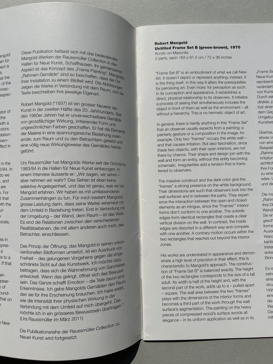 Libri: Robert Mangold: Three Works, Raussmüller Collection! – Usato da Zürich venduto da Coffeetable88 2