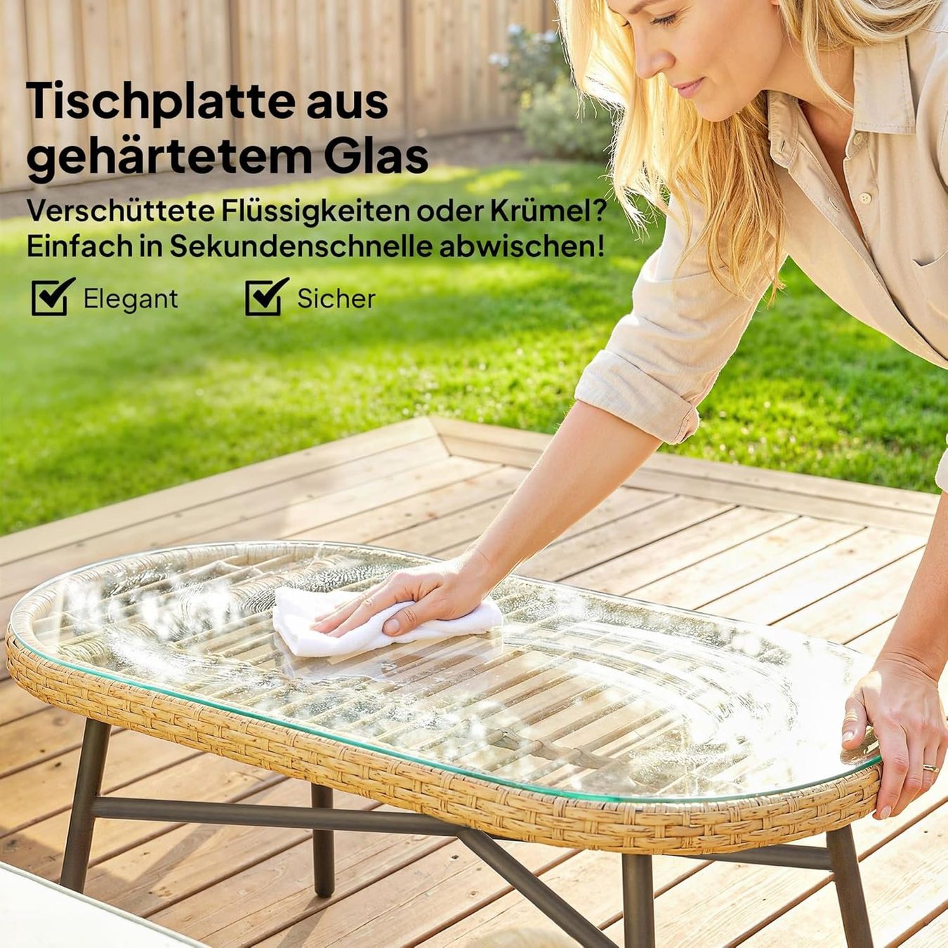Set di tavolo e panche: Polyrattan Gartenmöbel Set 4-teilig – Nuovo e nell'imballaggio originale da Gränichen venduto da omniadeals 3