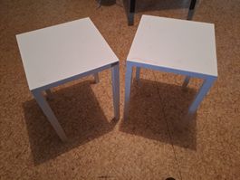 2 Weisse Vermobil Beistelltischli