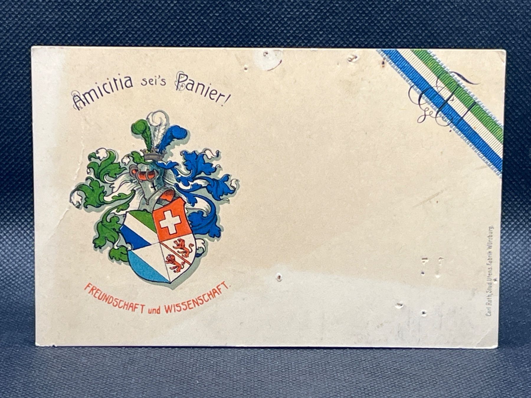 Cartoline postali: Ansichtskarte: Amicitia sei's Panier! – Usato da Widnau venduto da Brusi9