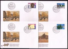 1990_W68-S71_4 AUSSTELLUNGSBRIEFE mit EINZELMARKEN_portoger!